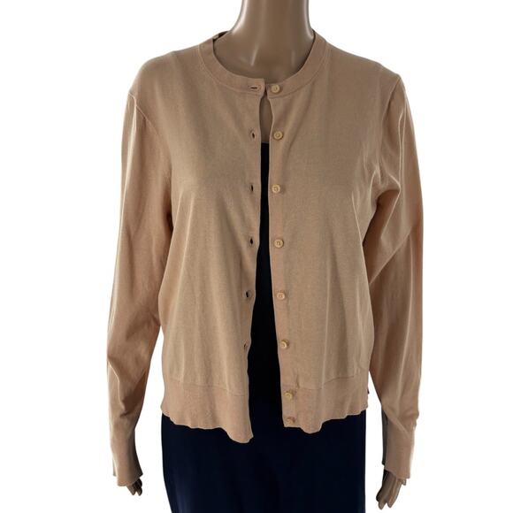 J. Crew Camel Tan Jackie Cotton Blend Cardigan Sweater - Picture 6 of 12